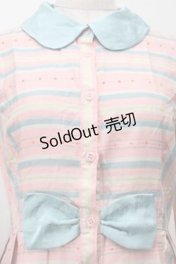 画像3: Emily Temple cute / ボーダーワンピース  ピンク S-25-10-06-1032-ET-OP-AS-ZS