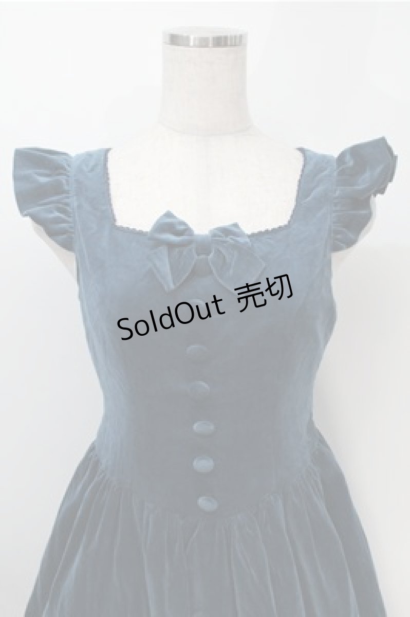画像3: Victorian maiden / 別珍ノーブルフリルドレス  ピーコック S-25-10-06-012-CL-OP-AS-ZS (3)