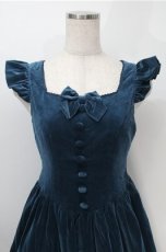 画像3: Victorian maiden / 別珍ノーブルフリルドレス  ピーコック S-25-10-06-012-CL-OP-AS-ZS (3)