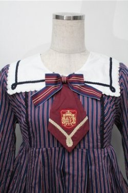 画像3: Angelic Pretty / Universityワンピース  紺ｘ赤 S-25-10-06-013-AP-OP-AS-ZS