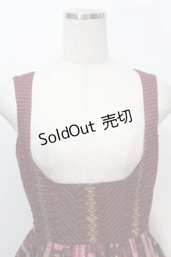 画像4: Innocent World / 王宮図書館コルセットジャンパースカート  ワイン S-25-10-06-019-IW-OP-AS-ZS