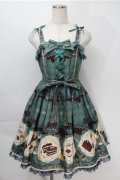 Angelic Pretty / Antique Chocolaterieパールジャンパースカート  グリーン S-25-10-06-022-AP-OP-AS-ZS