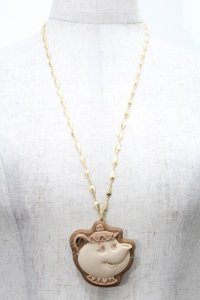 Q-pot. / ミセスポットシュガークッキーネックレス  ブラウン S-25-10-07-055-QP-AC-HR-ZS