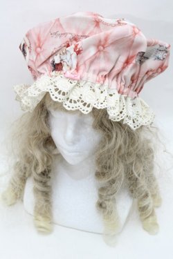 画像1: Enchantlic Enchantilly / おやすみ猫ちゃんナイトキャップ  ピンク S-25-10-07-006-LO-AC-HR-ZS
