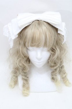 画像2: Angelic Pretty / Heartヒロインリボンヘッドドレス(無地)  白 S-25-10-07-008-AP-AC-HR-ZS