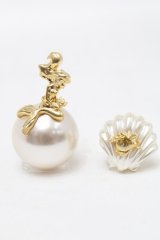 Q-pot. / リトルマーメイド/パールピアス  白 S-25-10-07-018-QP-OP-HR-ZS