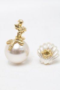 Q-pot. / リトルマーメイド/パールピアス  白 S-25-10-07-018-QP-OP-HR-ZS