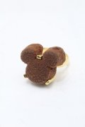 Q-pot. / Petit Luxe Mickey Mouse Chocolat リング  ブラウン S-25-10-07-027-QP-AC-HR-ZS