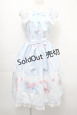 画像1: Angelic Pretty / Be My Valentineジャンパースカート  サックス S-25-10-08-056-AP-OP-AS-ZS