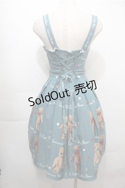 画像2: Innocent World / テディベアートランプジャストウエストジャンパースカート M ブルー S-25-10-08-057-IW-OP-HR-ZS