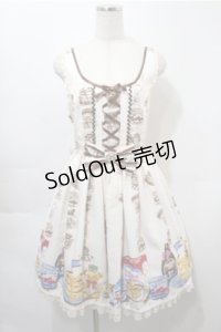 Angelic Pretty / Honey Cakeラウンドジャンパースカート  オフ S-25-10-08-060-AP-OP-AS-ZS