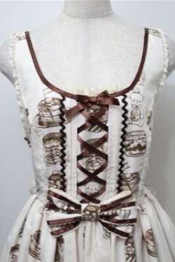 画像3: Angelic Pretty / Honey Cakeラウンドジャンパースカート  オフ S-25-10-08-060-AP-OP-AS-ZS