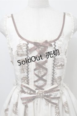 画像3: Angelic Pretty / Honey Cakeラウンドジャンパースカート  オフ S-25-10-08-060-AP-OP-AS-ZS