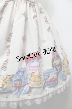 画像5: Angelic Pretty / Honey Cakeラウンドジャンパースカート  オフ S-25-10-08-060-AP-OP-AS-ZS