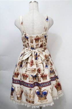 画像2: Angelic Pretty / British Crownシャーリングジャンパースカート  オフ S-25-10-08-061-AP-OP-AS-ZS