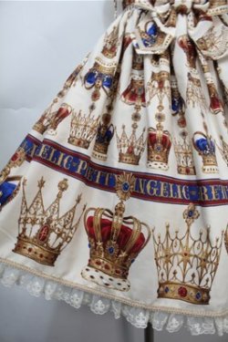 画像4: Angelic Pretty / British Crownシャーリングジャンパースカート  オフ S-25-10-08-061-AP-OP-AS-ZS