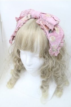 画像1: Angelic Pretty / Rose Museumカチューシャ  ピンク S-25-10-08-023-AP-AC-HR-ZS