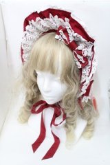 BABY,THE STARS SHINE BRIGHT / トーションレースのフルボンネット(2021)  エンジ S-25-10-08-027-BA-AC-HR-ZS