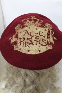 画像2: ALICE and the PIRATES / A/Pクラウンプリントベレー  ボルドー S-25-10-08-028-PA-AC-HR-ZS