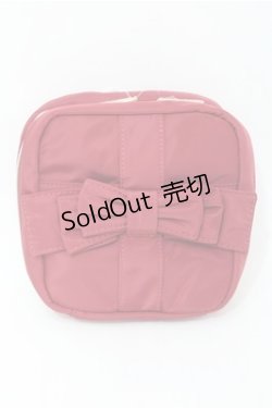 画像1: m petit by misako / AMリボンスクエアポーチ  赤 S-25-10-08-032-LO-ZA-HR-ZS