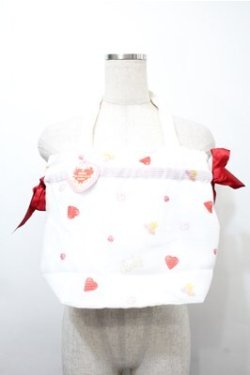 画像2: BABY,THE STARS SHINE BRIGHT / Strawberry Sweetheart Cake柄レッスンBAG  白 S-25-10-08-033-BA-AC-HR-ZS
