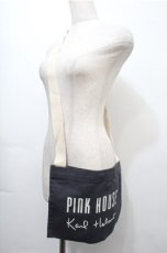 画像1: 【SALE】PINK HOUSE / ロゴサコッシュ  黒 S-25-10-08-037-LO-BG-HR-ZT501 (1)