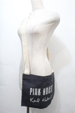 画像1: PINK HOUSE / ロゴサコッシュ  黒 S-25-10-08-037-LO-BG-HR-ZS