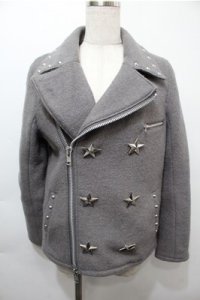 Candy Stripper / スタッズジャケット  グレー S-25-10-08-042-PU-JA-HR-ZS