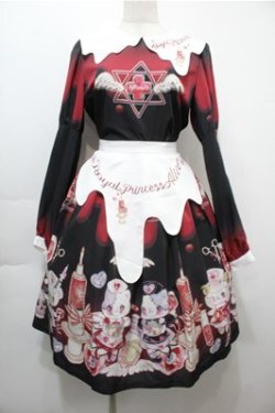 画像1: Royal Princess Alice / Melty Hospitalエプロン付きワンピース  黒 S-25-10-08-047-LO-OP-HR-ZS