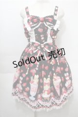 Angelic Pretty / Lyrical Bunny Parlorジャンパースカート  黒 S-25-10-08-048-AP-OP-AS-ZT489