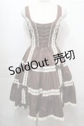 metamorphose / 木漏れ日のトロイメライ ティアードジャンパースカート  ブラウン S-25-10-08-050-ME-OP-AS-ZS