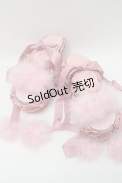 画像1: Swankiss / ファーサンダル L ピンク S-25-10-09-042-CA-TO-HR-ZS