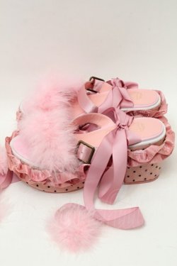 画像2: Swankiss / ファーサンダル L ピンク S-25-10-09-042-CA-TO-HR-ZS