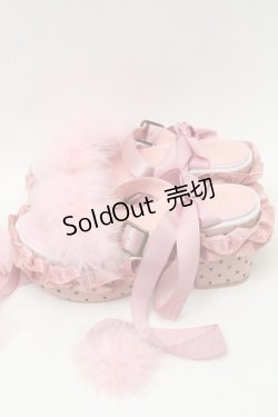 画像2: Swankiss / ファーサンダル L ピンク S-25-10-09-042-CA-TO-HR-ZS