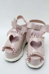 Honey Cinnamon / ハートあきスポートサンダル  ピンク S-25-10-09-045-LO-SH-HR-ZS