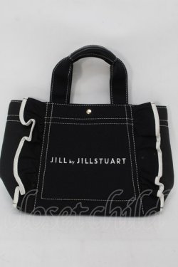 画像1: JILL by JILL STUART / フリルトートバッグ（小）  黒 S-25-10-09-055-LO-BG-HR-ZS