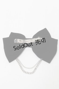 画像3: GOTH / ドラゴン刺繍リボンクリップ  黒 S-25-10-09-007-GO-AC-HR-ZS