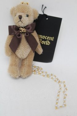 画像1: Innocent World / テディ3兄弟パールネックレス  ブラウン S-25-10-09-059-IW-AC-HR-ZS