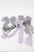 GOTH / ビジューシフォンクリップ  黒ｘ紫 S-25-10-09-013-GO-AC-HR-ZS