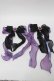 画像1: GOTH / ビジューシフォンクリップ  黒ｘ紫 S-25-10-09-013-GO-AC-HR-ZS (1)