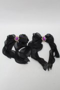 GOTH / ビジューシフォンクリップ  黒 S-25-10-09-014-GO-AC-HR-ZS