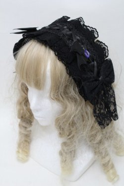 画像1: GOTH / レースヘッドドレス  黒 S-25-10-09-034-GO-BL-HR-ZS