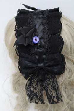 画像2: GOTH / レースヘッドドレス  黒 S-25-10-09-034-GO-BL-HR-ZS