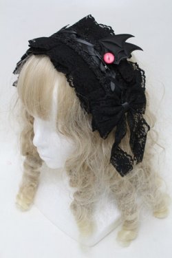 画像1: GOTH / レースヘッドドレス  黒 S-25-10-09-035-GO-BL-HR-ZS