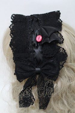 画像2: GOTH / レースヘッドドレス  黒 S-25-10-09-035-GO-BL-HR-ZS