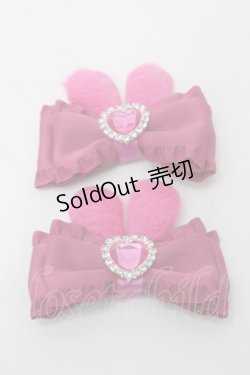 画像1: LOLITA / リボンクリップ  ピンク S-25-10-09-005-LO-AC-HR-ZS