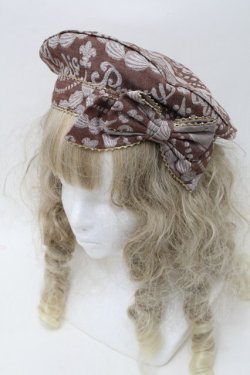 画像1: Angelic Pretty / ホイップジャガードベレー  ブラウン S-25-10-09-037-AP-AC-HR-ZS