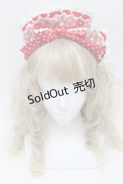 画像2: Angelic Pretty / Lovely Dotカフェカチューシャ  赤ｘ白 S-25-10-10-005-AP-AC-HR-ZS