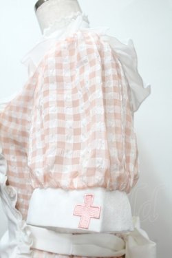 画像3: To Alice / ギンガムチェックナースワンピース  ピンクｘ白 S-25-10-10-041-LO-OP-HR-ZS