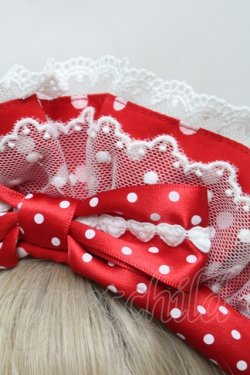 画像4: Angelic Pretty / Lovely Dotカフェカチューシャ  赤ｘ白 S-25-10-10-005-AP-AC-HR-ZS